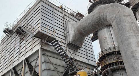 Penempatan Pemungut Debu Kiln Lime di Laman Projek Tangshan Donghua